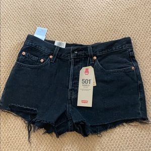 Levi’s brand new black jean shorts